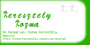 keresztely kozma business card