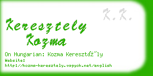 keresztely kozma business card
